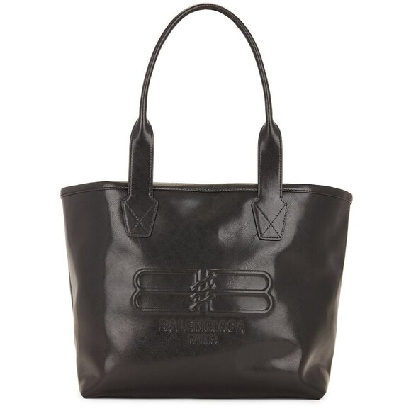 BALENCIAGA Small Jumbo Tote in Black Leather Unisex Womens Bag Shopper - Picture 1 of 16